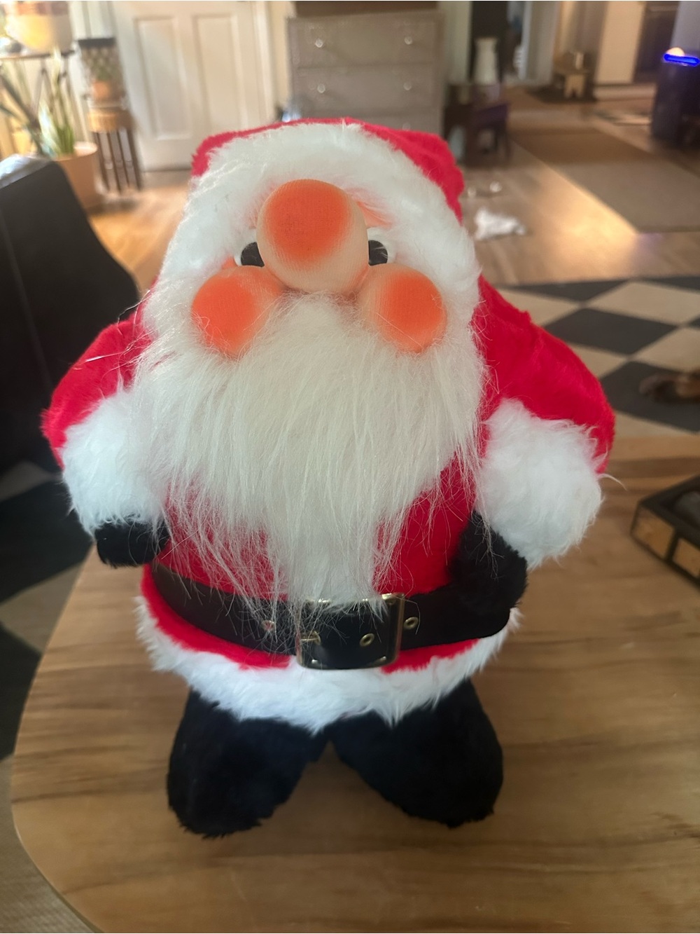 Vintage Rennoc 1982 plush 15” santa rubber face